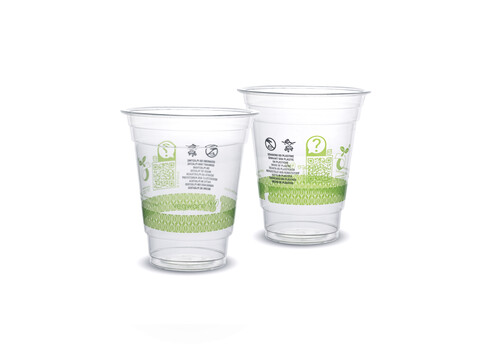 PLA Smoothiebecher Premium 300ml/12oz,ؠ96mm Eco Print Karton (1.000Stck)